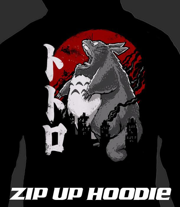 ZIP UP HOODIE Totorozilla E)
