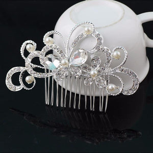 SUSENSTONE Bridal Wedding Butterfly Pearl Hairpin Hair Clip Comb Jewelry