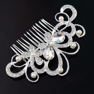 SUSENSTONE Bridal Wedding Butterfly Pearl Hairpin Hair Clip Comb Jewelry