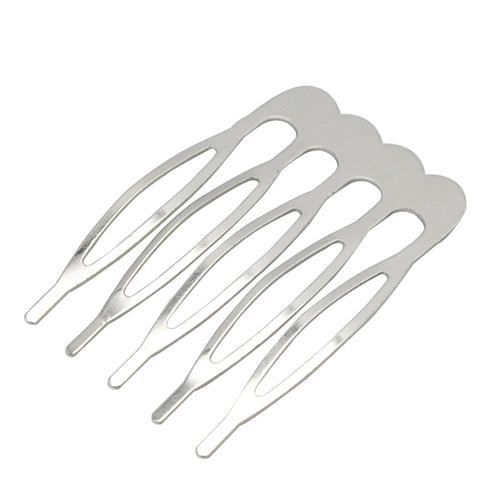 5pcs 4*2.5cm Hair Head Hoop Band Barrette Hairbrush DIY metal Hairpins Styling Tools Comb Shape Hair Clips 079001028