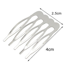 Load image into Gallery viewer, 5pcs 4*2.5cm Hair Head Hoop Band Barrette Hairbrush DIY metal Hairpins Styling Tools Comb Shape Hair Clips 079001028