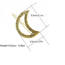 Load image into Gallery viewer, Fashion female moon pattern hairpin GD